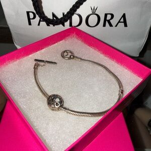 Pandora Silver Bracelet with Unique Charm